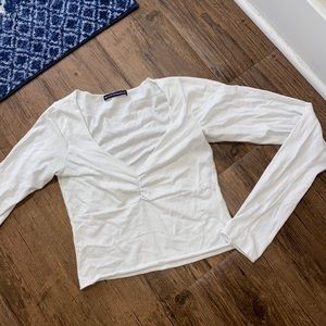 Brandy long sleeve in white